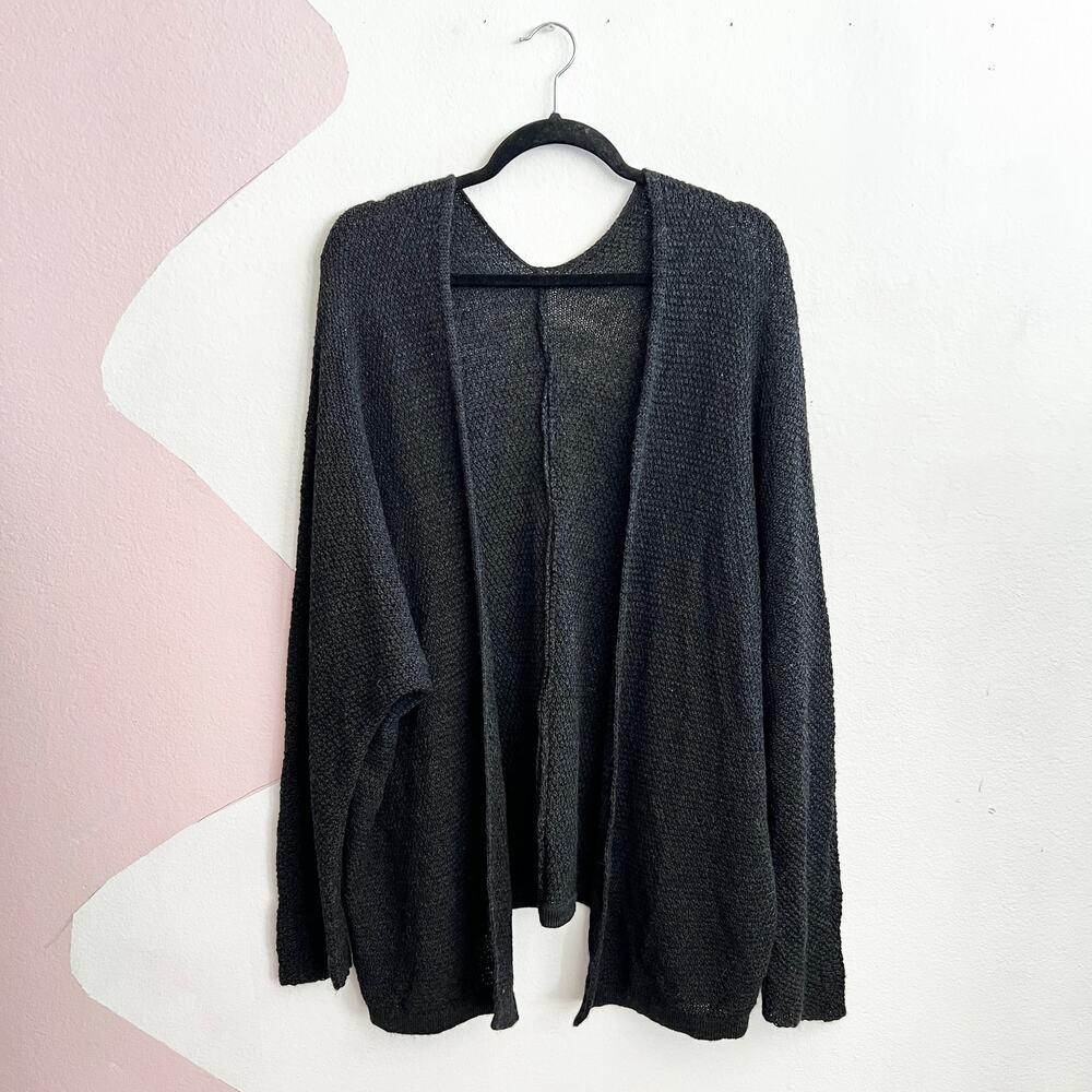 Gray Wool Blend Cardigan Made in Italy Minimalist Quiet Luxury‎ Neutral XL